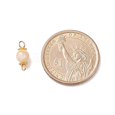 Natural Shell Connector Charms PALLOY-JF01658-1