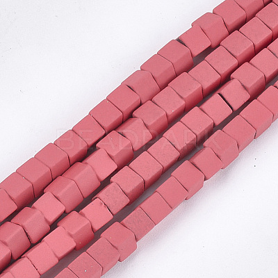 Spray Painted Non-magnetic Synthetic Hematite Beads Strands G-T116-22-12-1