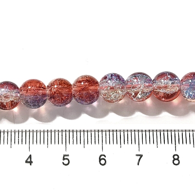 Crackle Glass Beads Strands CCG-C002-8mm-11-1