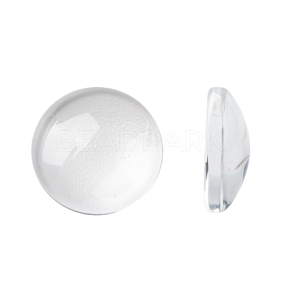 Transparent Glass Cabochons X-GGLA-R026-14mm-1