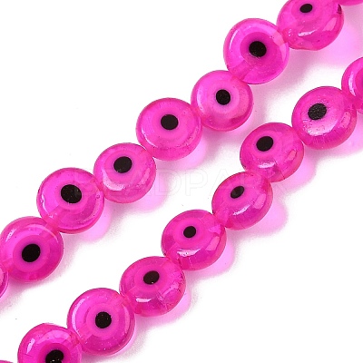 Handmade Evil Eye Lampwork Beads Strands LAMP-G164-10A-03-1