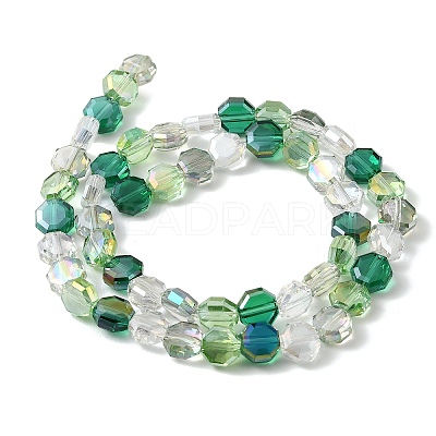 Electroplated Glass Beads Strands EGLA-A048-01A-02-1