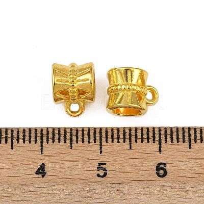 Tibetan Style Alloy Tube Bails TIBE-30047-G-NR-1