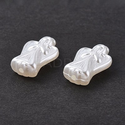 ABS Plastic Imitation Pearl Beads X-OACR-P007-68-1