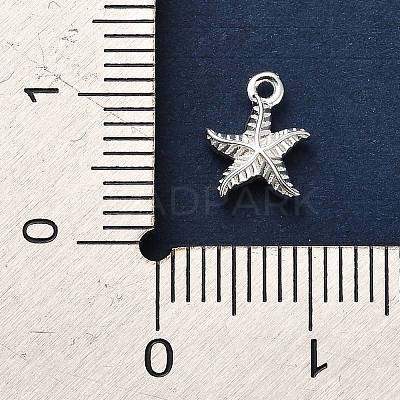 925 Sterling Silver Starfish Charms STER-U009-09P-02-1