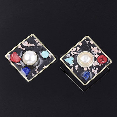 Epoxy Resin Pendants RESI-S365-14C-1