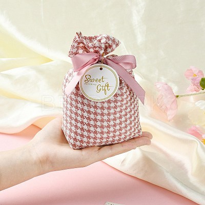 Cloth Tartan Gift Candy Drawstring Bags ST-CJ0003-01A-1