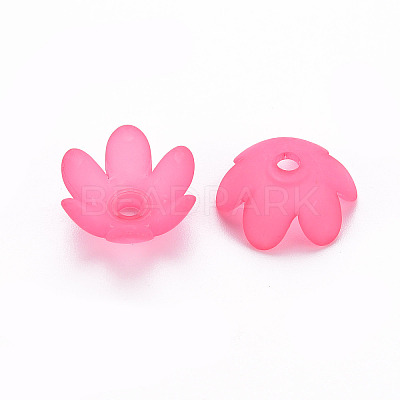 Frosted Acrylic Bead Caps X-MACR-S371-07A-1
