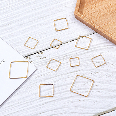 Brass Linking Rings KK-SC0001-22G-1