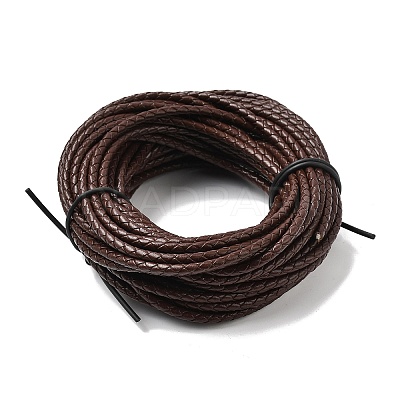 Braided Leather Cord with Core WL-F009-B01-4mm-1-1