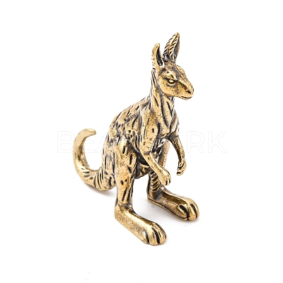Brass Kangaroo Display Decorations KK-D370-07AG-1