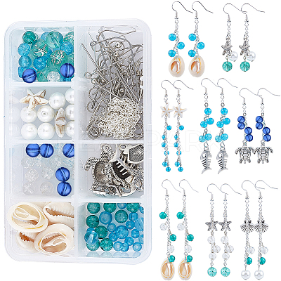 DIY Ocean Theme Earring Making Kits DIY-SC0012-31-1