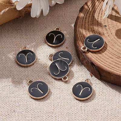 Alloy Enamel Pendants X-ENAM-S124-01B-08A-1