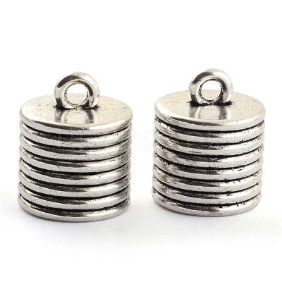 Tibetan Style Alloy Cord Ends TIBEP-S300-26AS-NR-1