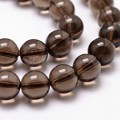 Natural Smoky Quartz Bead Strands G-G735-28-4mm-1