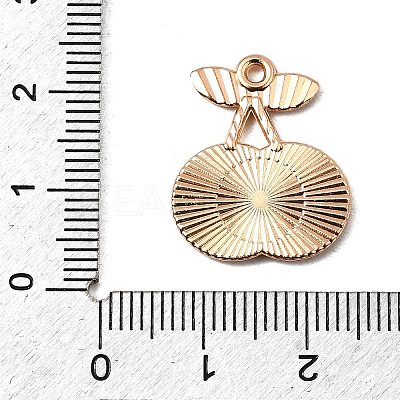 Sequins Alloy Red Enamel Pendants ENAM-I065-01KCG-01-1