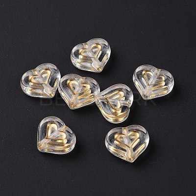 Transparent Plating Acrylic Beads LS-OACR-C013-19-1