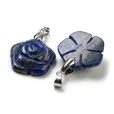 Natural Lapis Lazuli Carved Pendants G-I319-02P-A04-1