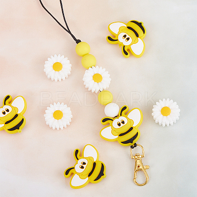 10Pcs 2 Style Food Grade Eco-Friendly Silicone Beads SIL-SC0001-08-1