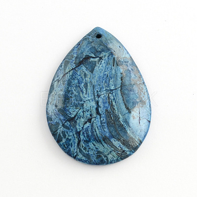 Natural Blue Crazy Agate Pendants G-S139-11-1