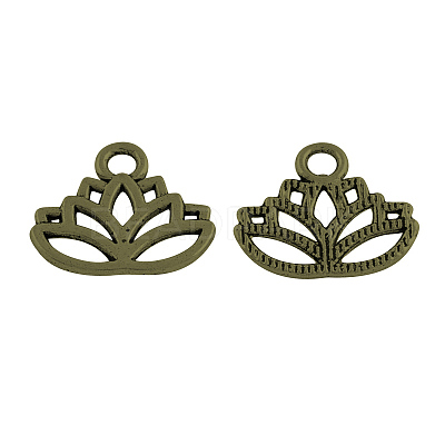 Tibetan Style Alloy Charms TIBEP-36884-AB-NR-1