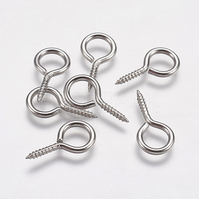 Tarnish Resistant 304 Stainless Steel Screw Eye Pin Peg Bails STAS-I097-077E-1