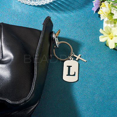 1Pc Stainless Steel Keychains KEYC-TADJ0001-08L-1