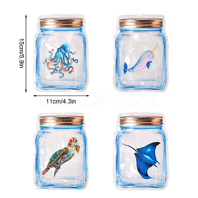 4 Sets 4 Style Waterproof PVC Window Film Adhesive Stickers DIY-GF0005-61-1