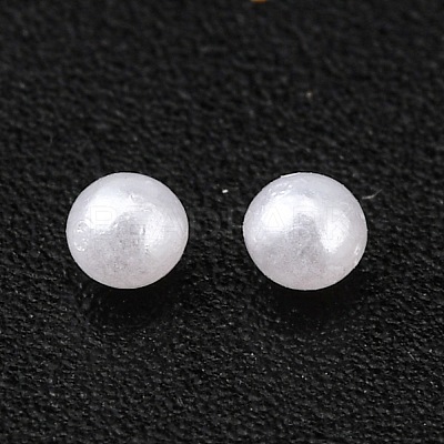 No Hole ABS Plastic Imitation Pearl Round Beads MACR-F033-2mm-24-1