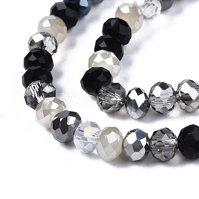 Electroplate Glass Beads Strands X-EGLA-N002-12A-1