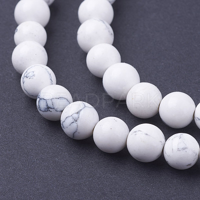 Synthetic Howlite Beads Strands G-E110-6mm-5-1