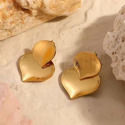 304 Stainless Steel Stud Earrings SA-CBAF756-01G-1