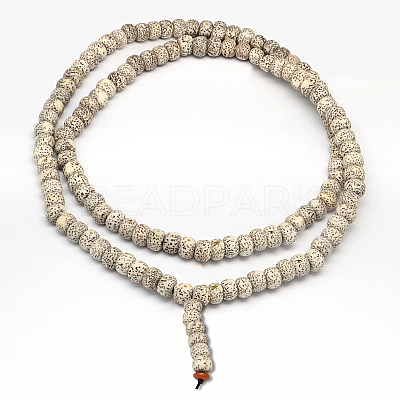 Undyed & Natural Moon and Star Xingyue Bodhi Bead Strands WOOD-R257-6x8-01-1