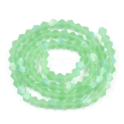 Imitate Austrian Crystal Bicone Frosted Glass Beads Strands EGLA-A039-T3mm-MB24-1
