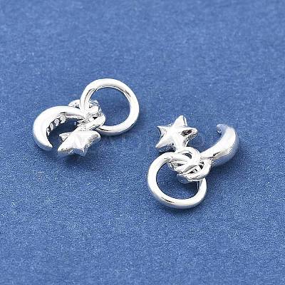 Fine Silver Moon Star Charms X-STER-D302-02S-1