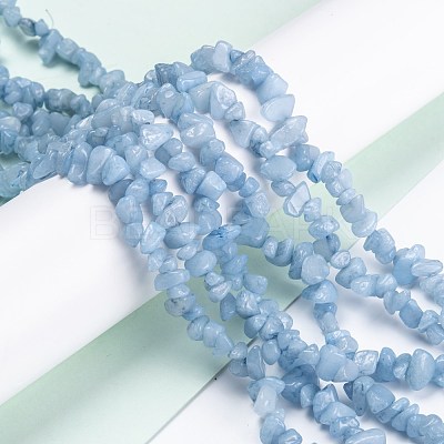 Dyed Natural Aquamarine Beads Strands G-G011-12-1