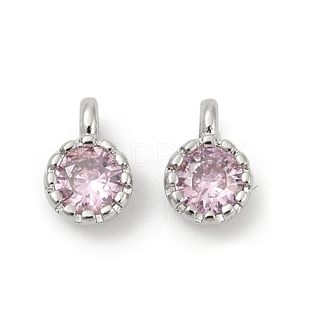 Brass Pave Cubic Zirconia Pendants KK-H204-03P-04-1