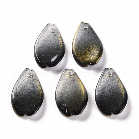 Transparent Spray Painted Glass Pendants GLAA-S190-014A-02-1