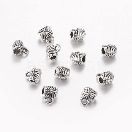 Tibetan Style Tube Bails TIBE-E018-AS-1