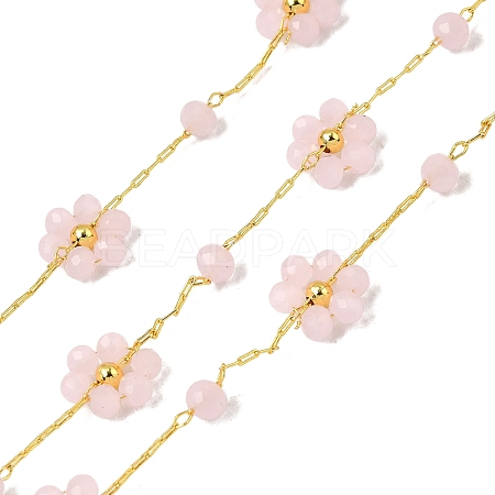 Brass Flower Link Chains CHC-H114-08G-01-1
