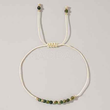 Natural Birthstone Braided Bead Bracelets for Women X-VA8051-5-1