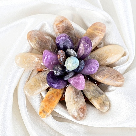 Flower Natural AmethystChips Ornaments PW-WG8C1CC-04-1