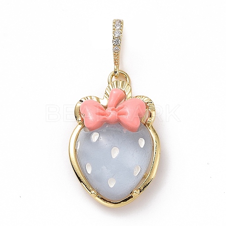 Opaque Resin Pendants KK-G406-51G-04-1