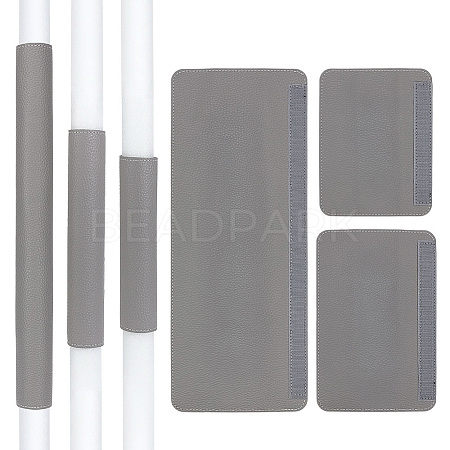 3 Pairs 3 Styles PU Leather Door Knob Cover FIND-MA0001-21A-1