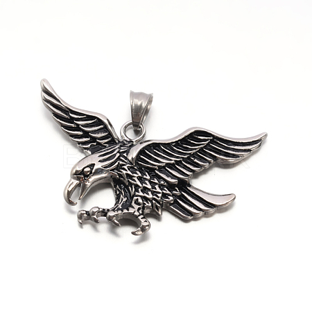 Eagle/Hawk Charm Retro 304 Stainless Steel Big Pendants STAS-F011-05-1