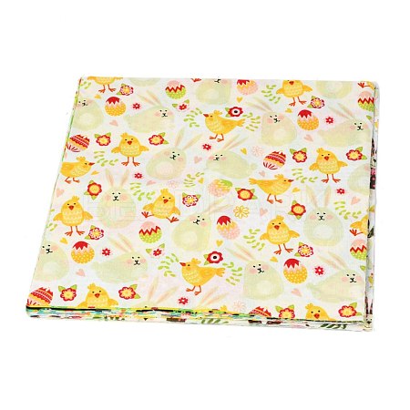 Easter Eggs Chick Bunny Flower Printed Quilt Fabric Bundles DIY-O010-01A-1