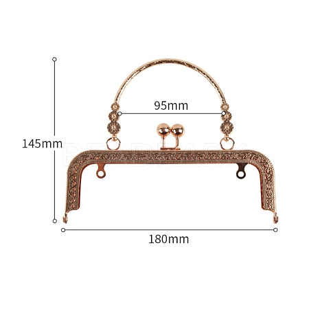 Alloy Kiss Lock Purse Frame Handle PW-WG82AEE-14-1