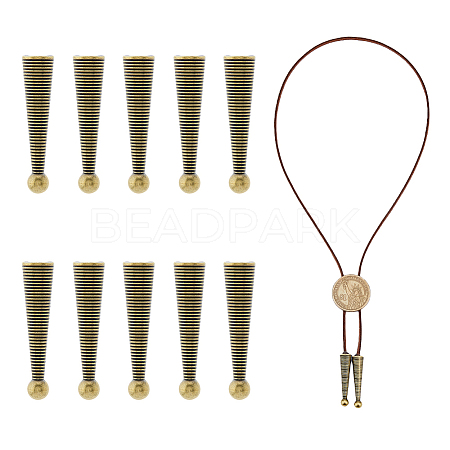 10Pcs Alloy Cord Ends FIND-FH0009-40AB-1