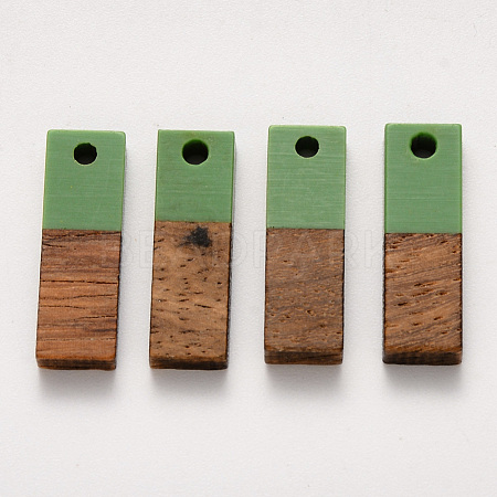 Resin & Walnut Wood Pendants RESI-S358-B-79O-1