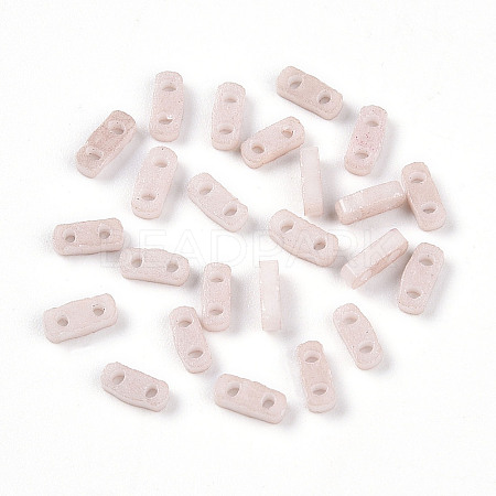2-Hole Opaque Glass Seed Beads SEED-S023-04H-1